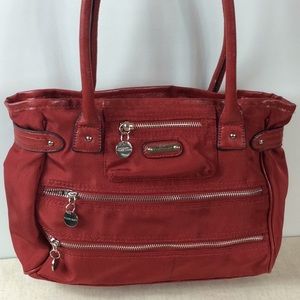 Franco Sarto red canvass bag